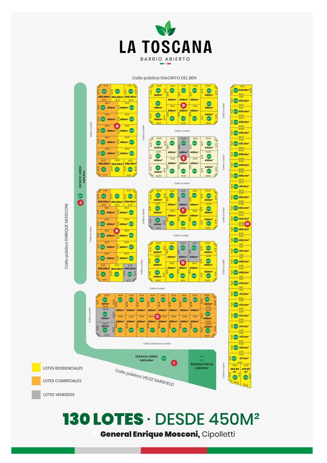 Plano de disponibilidad de La Toscana